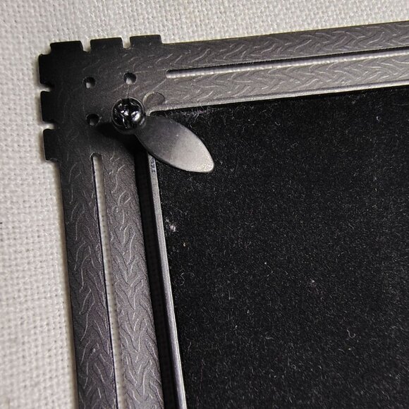 Burnes Heirloom 4x6 Metal Photo Frame Pewter Finish Wire Lattice Design Vintage - Picture 14 of 14